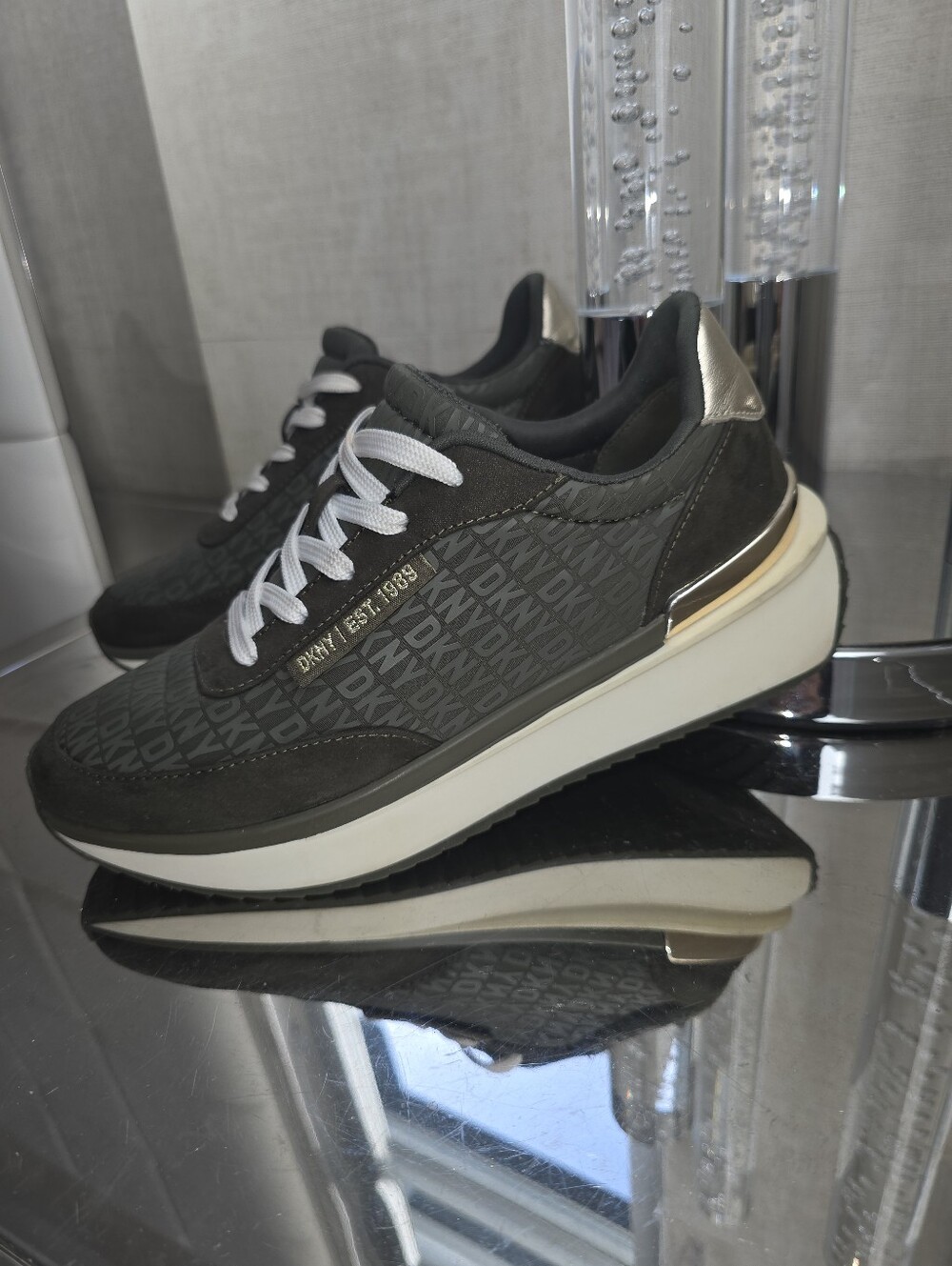 DKNY Olive Logo Platform Sneakers